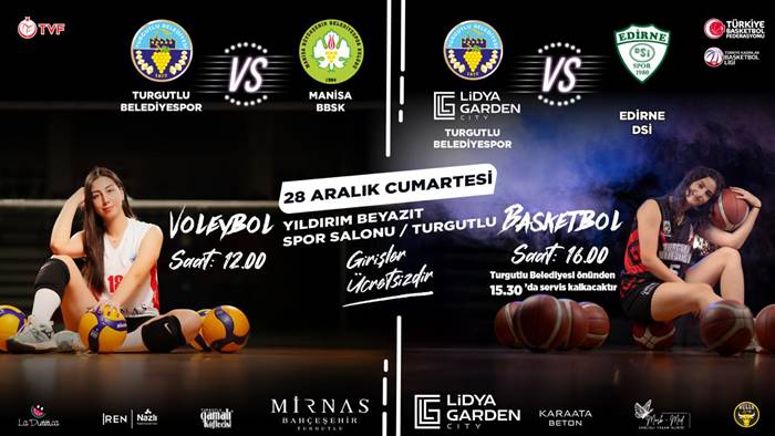 Turgutlu Belediyesi Kadın Voleybol ve Basketbol Takımları Yılın Son Maçlarına Çıkıyor